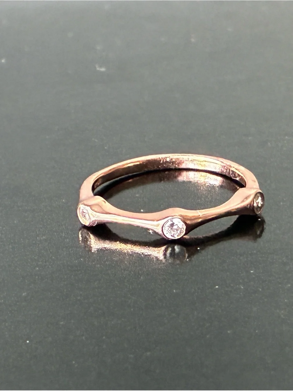 Sterling Silver 925 Rose Gold Tone Sz 7